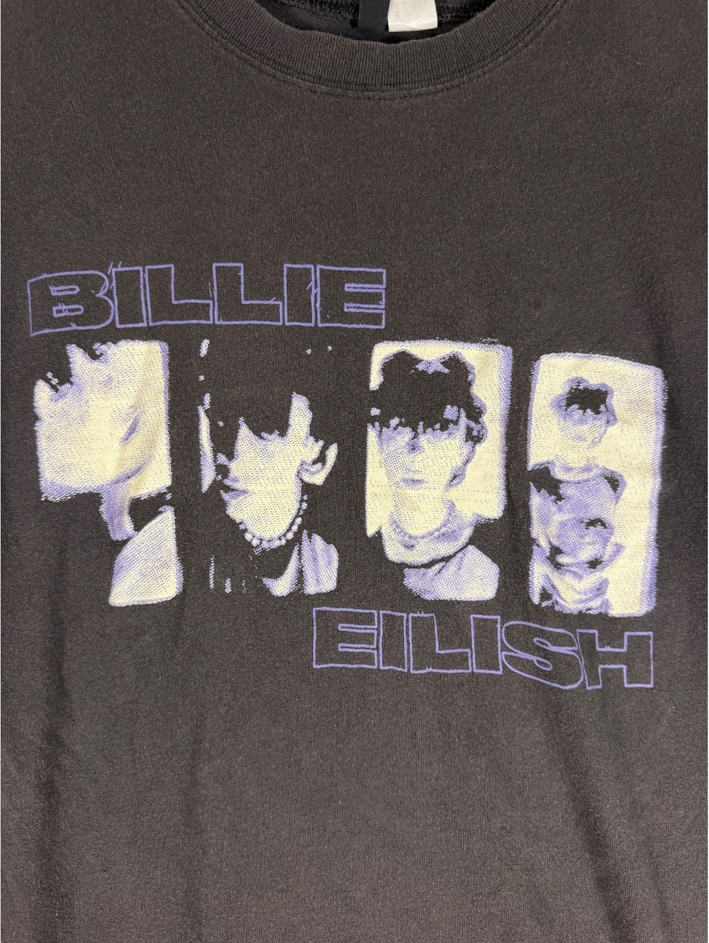 Billie Eilish H&M Divided Black Graphic T-Shirt Size Medium